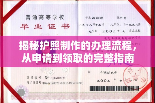 西青揭秘护照制作的办理流程，从申请到领取的完整指南